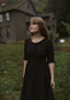 Alcott Dress in Ebony Linen-Preorder