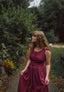 Lauretta Dress in Cranberry Linen-Preorder